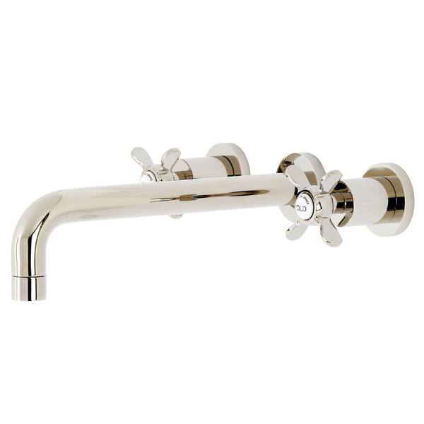 Kingston Brass Essex 2-Handle Wall-Mount Roman Tub Faucet in Polished Nickel (Valve Included)