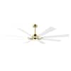 WINGBO 60 in. 8-Blade LED Gold & White Ceiling Fan