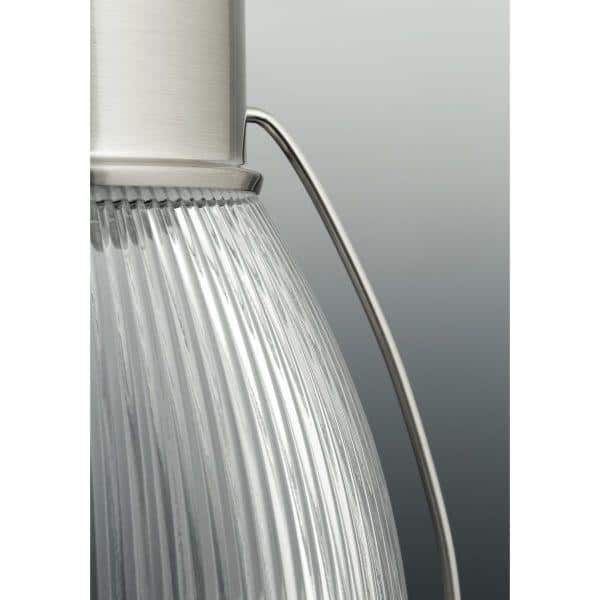 Brushed Nickel Prismatic Glass LED Pendant Light
