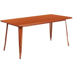 Copper Rectangle Metal Outdoor Bistro Table