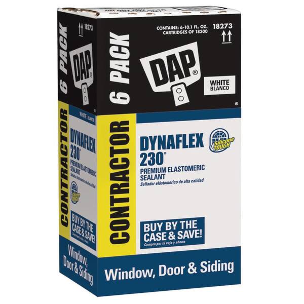 DAP Dynaflex 230 10.1 oz. White Premium Exterior/Interior Window, Door and Trim Sealant (6-Pack)