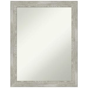 Dove Greywash Narrow 21.5 in. H x 27.5 in. W Framed Non-Beveled Bathroom Vanity Mirror in Gray