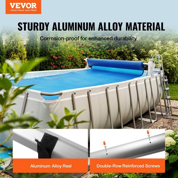 VEVOR Pool Cover Reel Aluminum Cover Reel 20 ft. Above Rectangular Swimming  Pool Safety Solar Cover Reel Set Fits for 3-20 ft. YCGJPDSYC20FR4AQZV0 -  The Home Depot