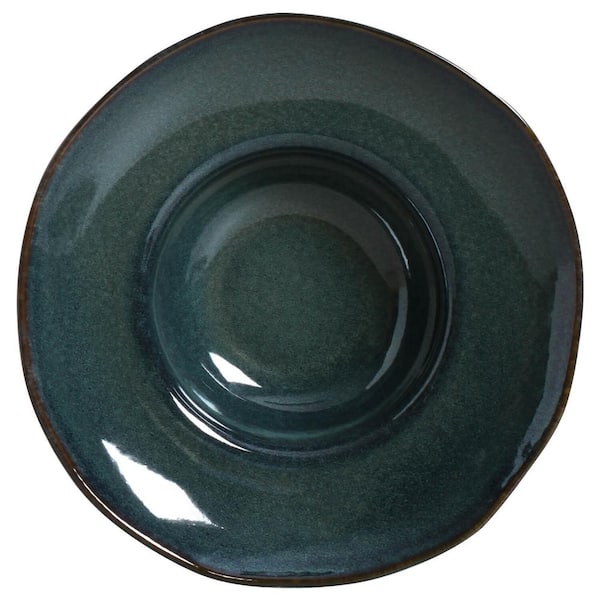 PORTO BRASIL 14.6 fl. oz. Oceano Dark Blue Stoneware Pasta Bowl (Set of 4)