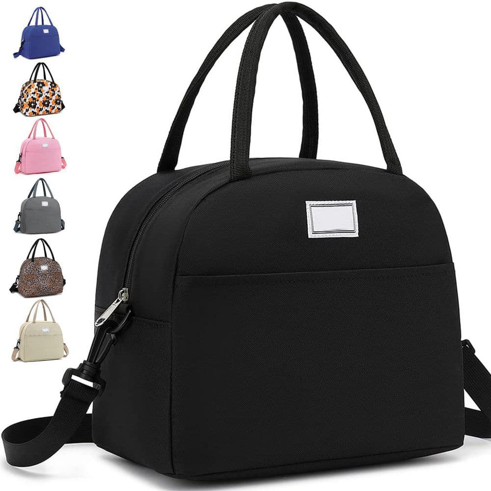 Reusable Insulated Lunch Bag for Adults, Large Capacity with Front Pocket, Multiple Carrying Ways