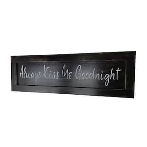Always Kiss Me Goodnight Over the Bed Wall Decor with Hidden, Locking Gun Concealment Compartment