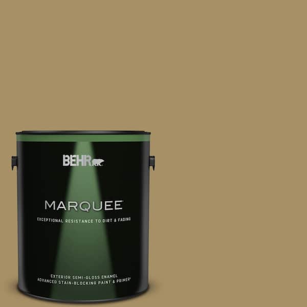 BEHR MARQUEE 1 gal. #350F-6 Fossil Butte Semi-Gloss Enamel Exterior Paint & Primer