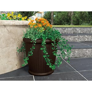 Willow 22 in. Round Java Blow Molded Resin Planter (2-Pack)