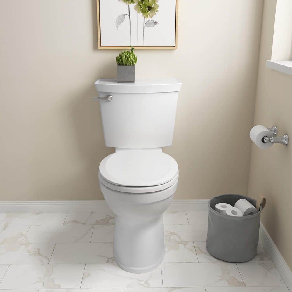 White Round Slow-Close Toilet Seat with Lid