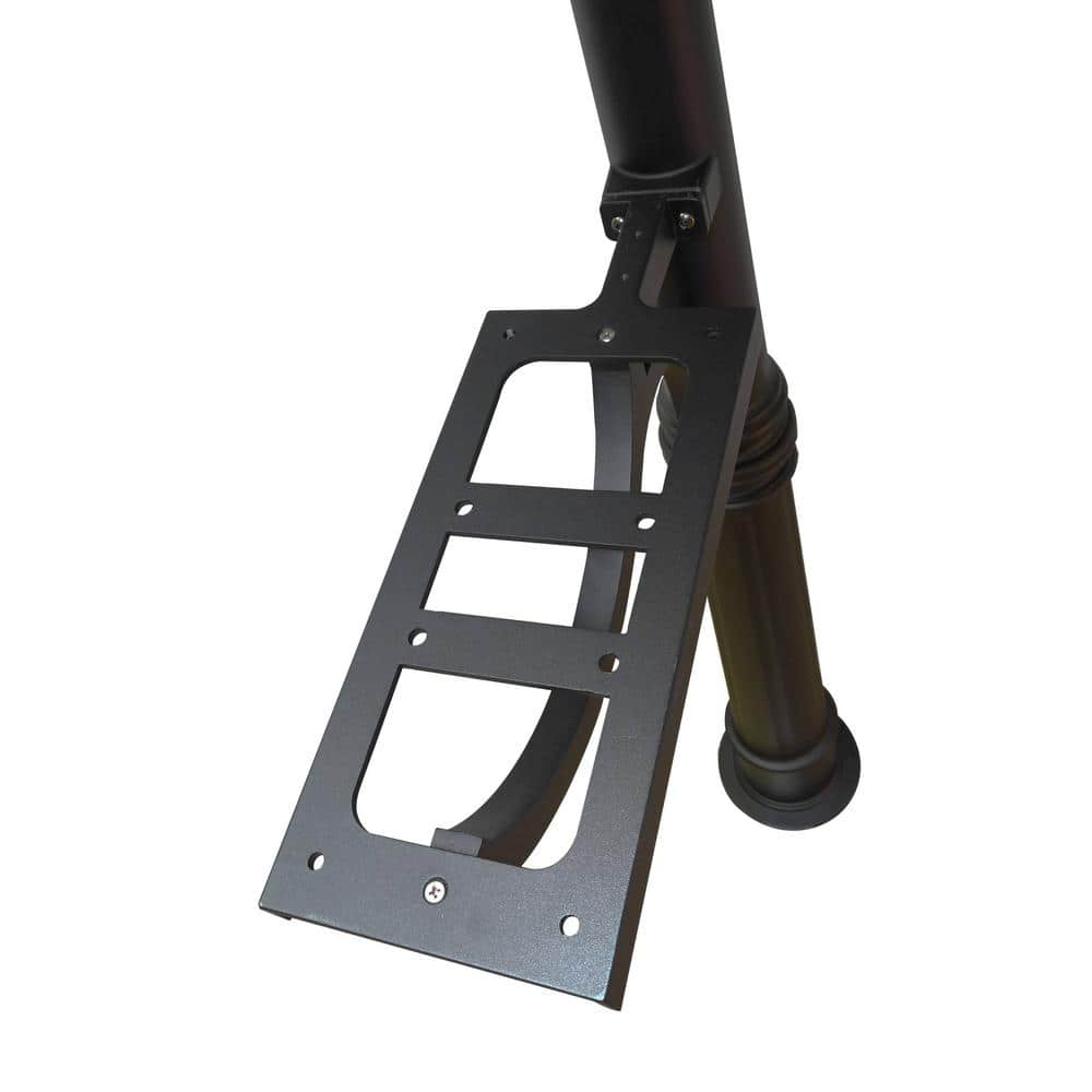 Ashland Black Decorative Aluminum Mailbox Post
