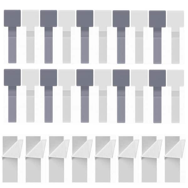 Easy Cable Management Solution with Self-Adhesive Hook and Loop Ties and Strips for Cord and Power Strip Organization