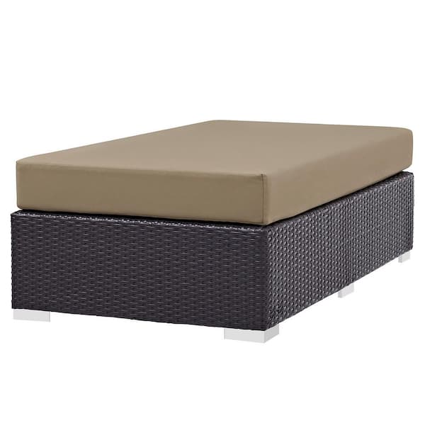 Details about   Modway Convene Wicker Rattan Outdoor Patio Rectangle Ottoman in Espresso Turq... 
