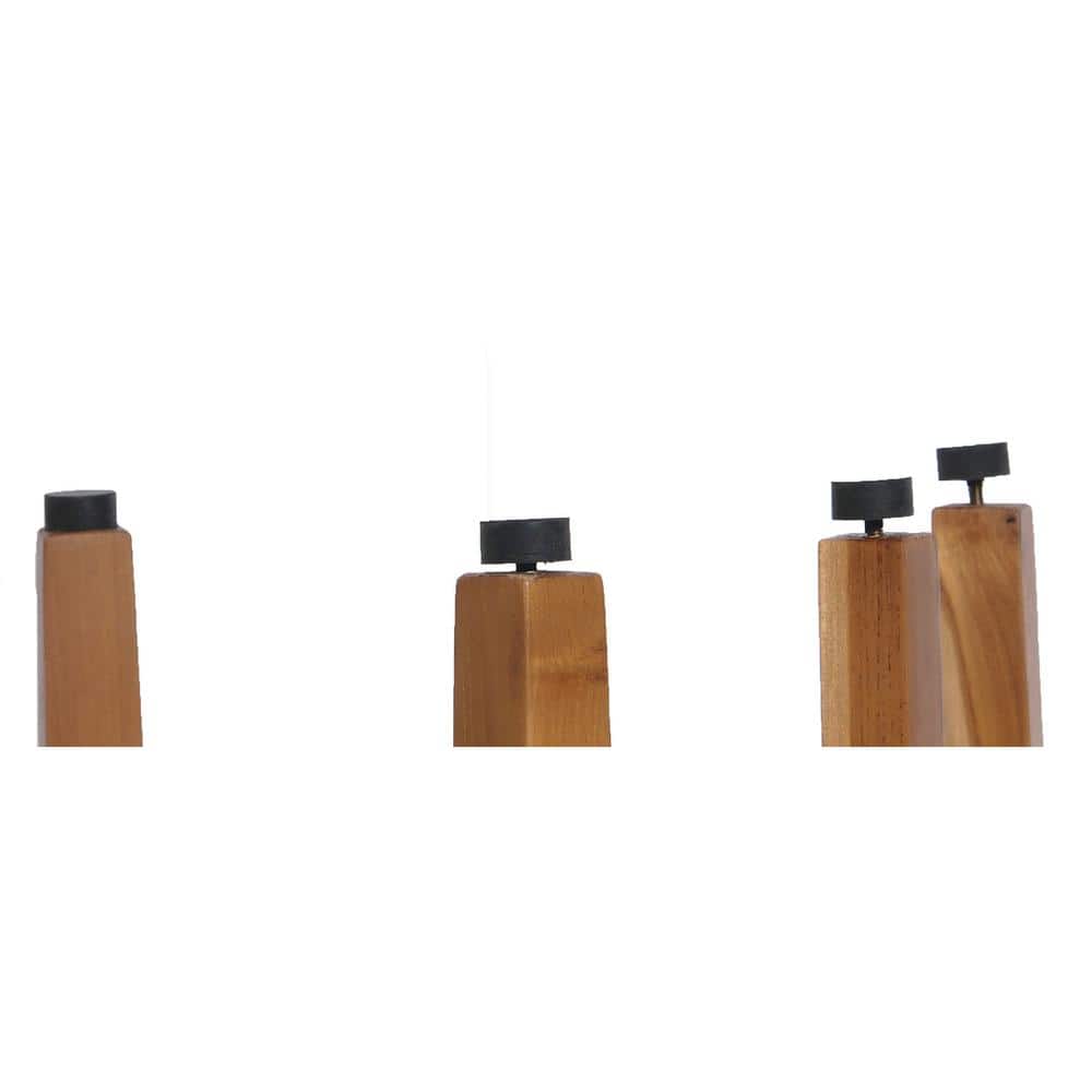 18" Tall Teak Corner Shower Shelf with Storage