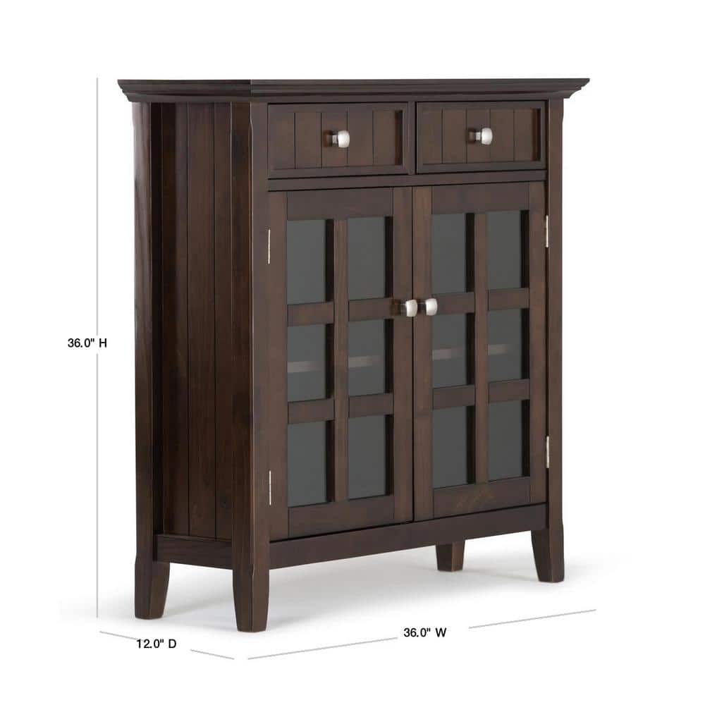 Brunette Brown Wood Freestanding Office Storage Cabinet with Adjustable Shelving