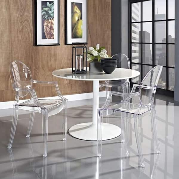 Clear Acrylic Side Chair-Set of 4