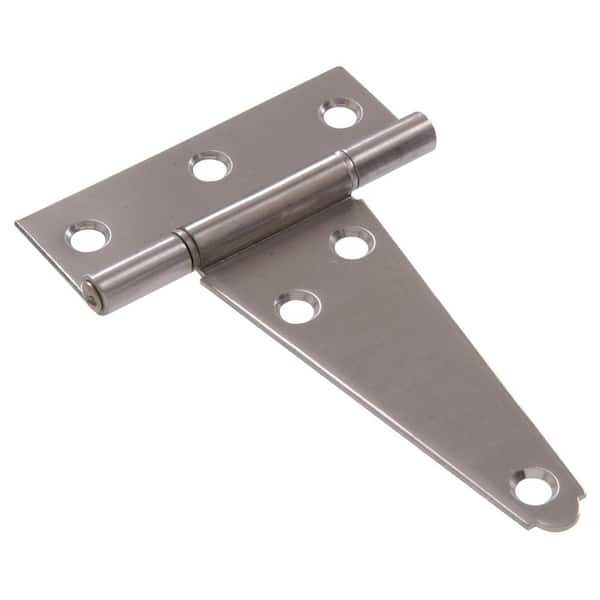 Hardware Essentials 4 in. Stainless Steel Heavy T-Hinge (5-Pack)