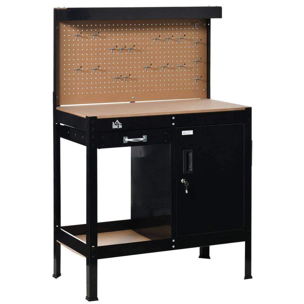 35 in. W x 19 in. D Multipurpose Workbench, Workshop Tool Table with Solid Wood Top price history on PriceWatchPro