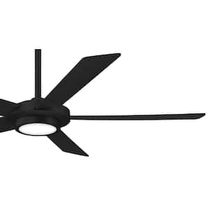 Sabot 52 in. Integrated LED Indoor Coal Ceiling Fan with Remote