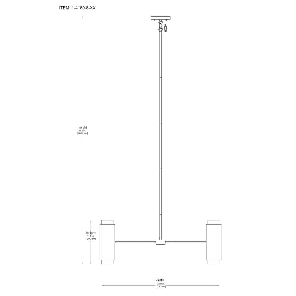 Noble Brass 8-Light Adjustable Metal Chandelier