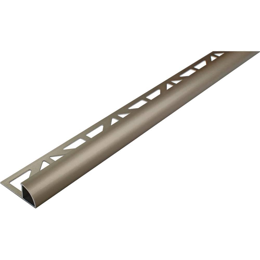 DURONDELL 0.375 in. D x 98.5 in. W x 98.4 in. L Round Edge Aluminum Anodized Nickel/Titanium Molding and Transition Trim price history on PriceWatchPro
