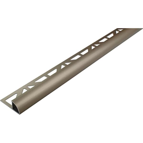DURAL DURONDELL 0.375 in. D x 98.5 in. W x 98.4 in. L Round Edge Aluminum Anodized Nickel/Titanium Molding and Transition Trim