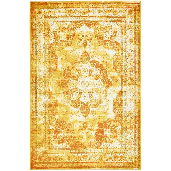 Unique Loom Sofia Salle Garnier Orange 5' 0 x 8' 0 Area Rug