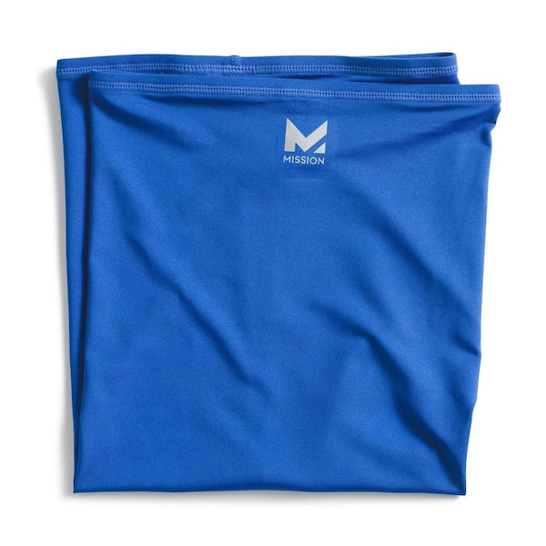 Mission Full-Face 1 in. x 4 in. Blue Polyester/Spandex Neck Gaiter