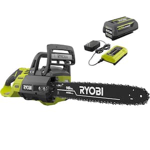 40V Brushless 16 in. Cordless Battery Chainsaw with 4.0 Ah Battery and Charger