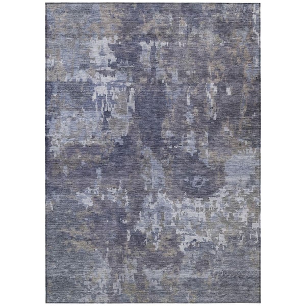 Chantille Machine Washable Indoor/Outdoor Abstract ACN2361 Plum 3 ft. x 4 ft. Area Rug