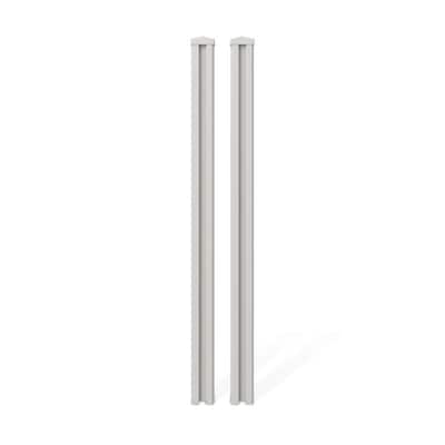6 ft. x 4.5 in. x 4.5 in. Premium Vinyl Fence Posts with Caps (2-Pack)