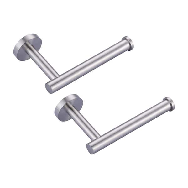 IVIGA Wall-Mount Stainless Steel Single Post Toilet Paper Holder for Bathroom, Washroom, Kitchen in Brushed Nickel (2-Pack)