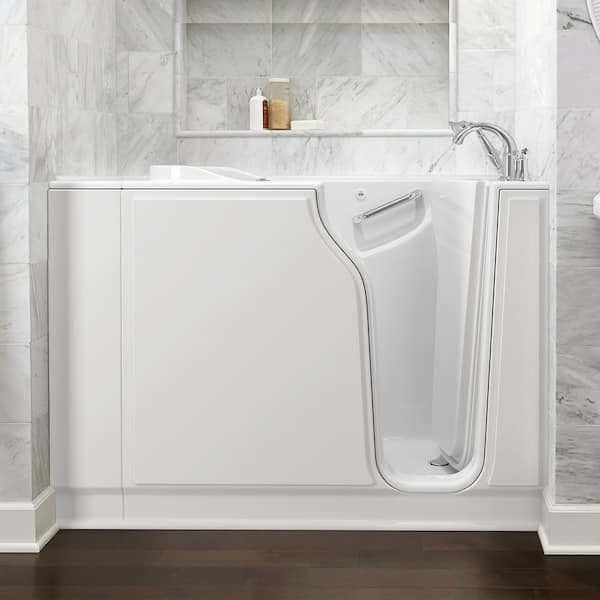 Gelcoat Value Series 52 in. Right Hand Walk-In Whirlpool Bathtub in White