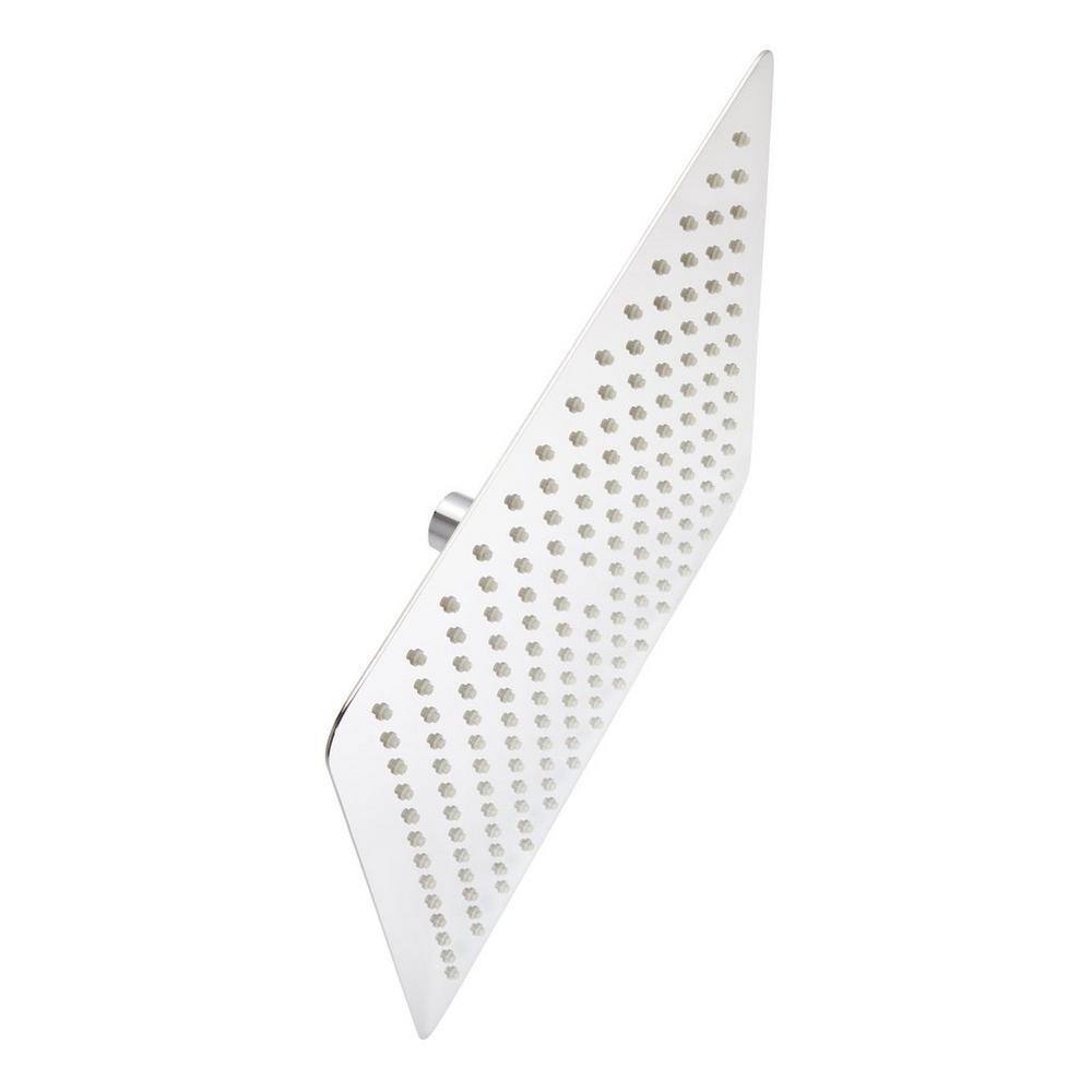 Chrome Square Wall Mounted Rain Shower Head 2.5 GPM