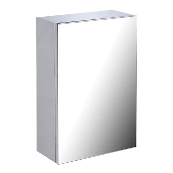 RENOVATORS SUPPLY MANUFACTURING Madi 13-3/4 in. Width x 21-3/4 in. Height Stainless Steel Recessed or Surface Mount Bathroom Medicine Cabinet
