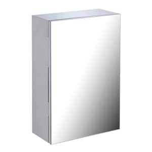 Madi 13-3/4 in. Width x 21-3/4 in. Height Stainless Steel Recessed or Surface Mount Bathroom Medicine Cabinet