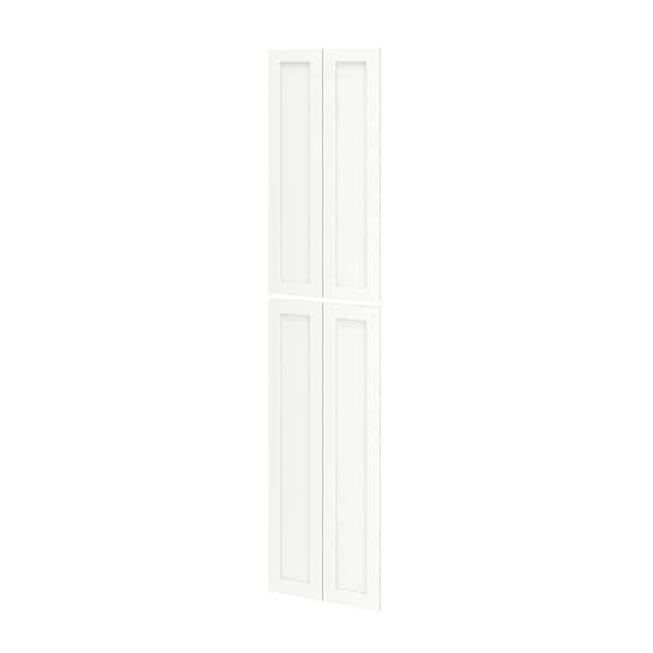 Shaker Partial Overlay 19.75 in. W. x 87.75-in. H Decorative Door Tall End Panel in Linen White