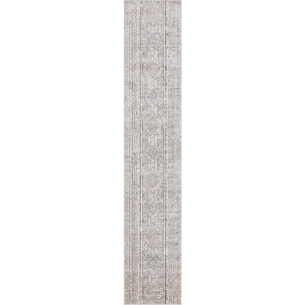 Unique Loom Portland Depoe Tan 2 ft. 2 in. x 12 ft. Runner Rug