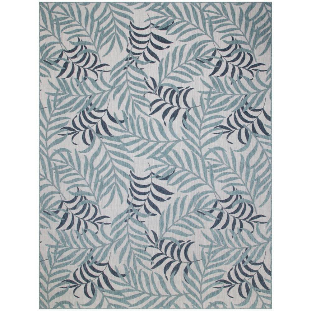 Garden Oasis Blue 8 ft. x 10 ft. Nature-inspired Contemporary Area Rug price history on PriceWatchPro