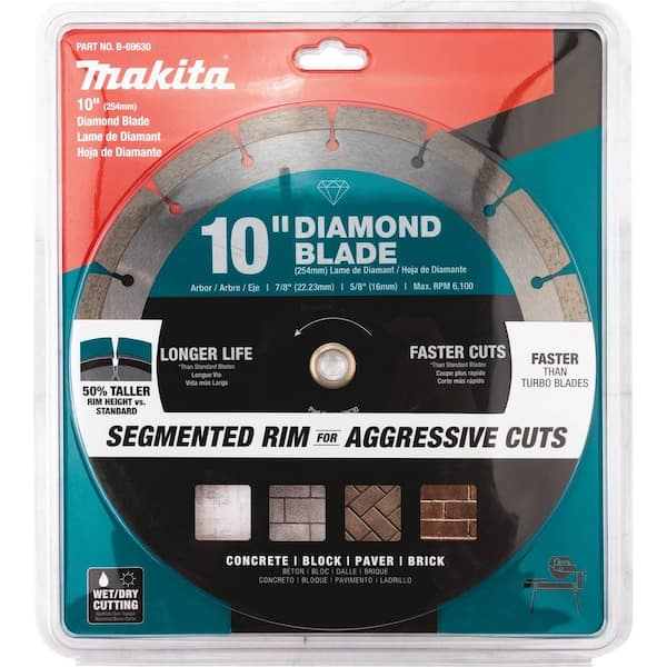 Makita 10 in. Segmented Rim Diamond Blade for General Purpose B-69630