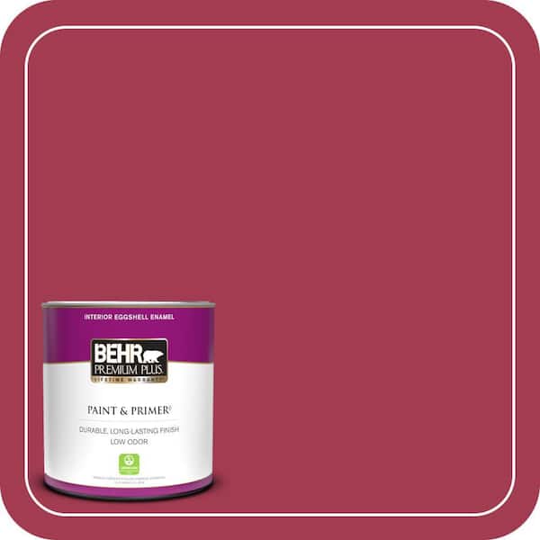 BEHR PREMIUM PLUS 1 qt. #S-G-120 Strawberry Daiquiri Eggshell Enamel Low Odor Interior Paint & Primer