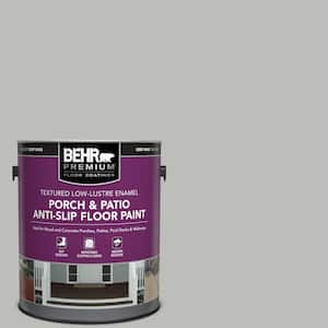 1 gal. #PPU24-17 Hailstorm Gray Textured Low-Lustre Enamel Interior/Exterior Porch and Patio Anti-Slip Floor Paint