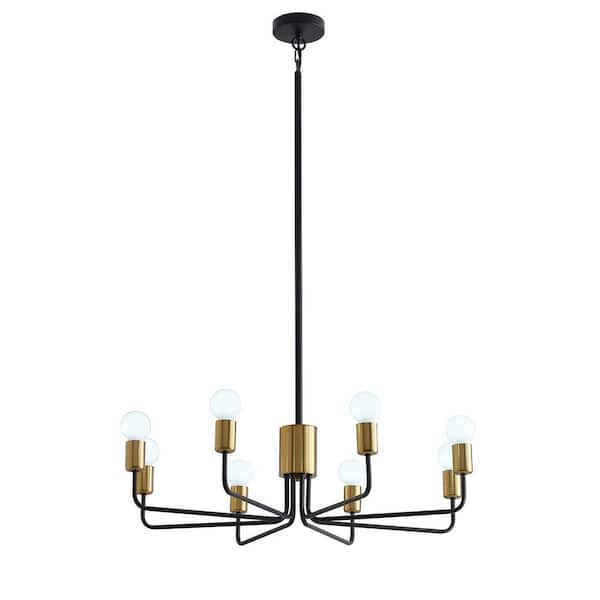 aiwen 8-Light Modern Black Sputnik Sphere Chandelier Rustic Industrial Candle Ceiling Hanging Light