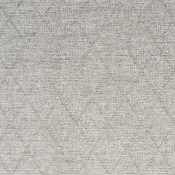 5 ft. x 7 ft. Gray Wool Geometric Area Rug