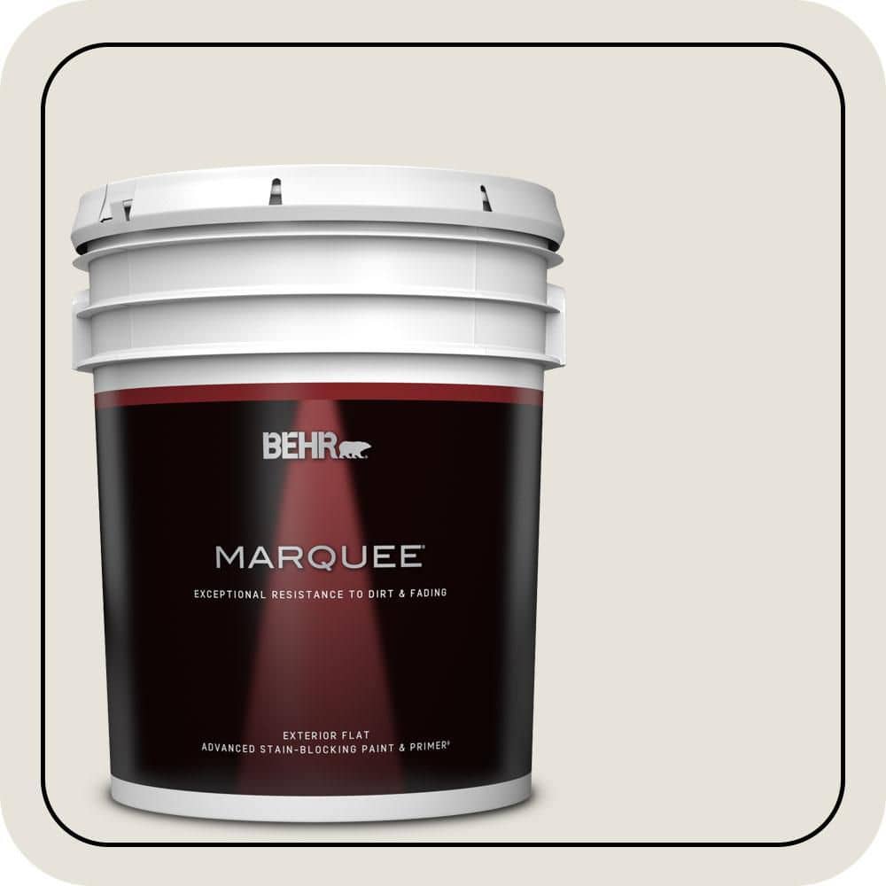 5 gal. Home Decorators Collection #HDC-NT-21 Weathered White Flat Exterior Paint & Primer price history on PriceWatchPro