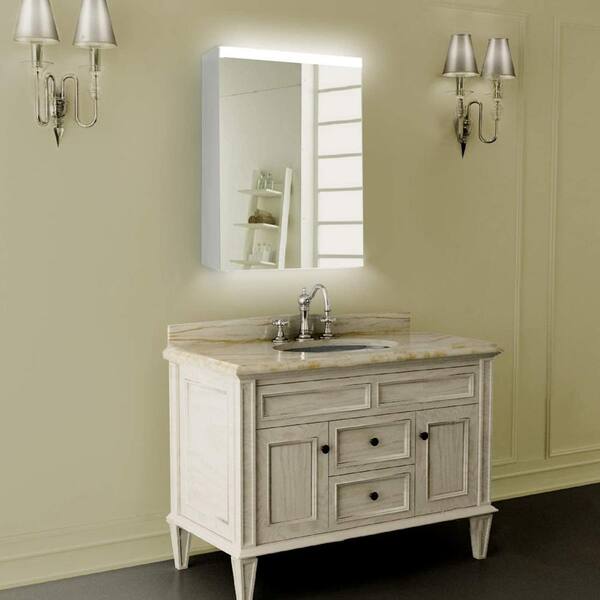 Matrix Decor Bathroom 24 In X 30 Surface Mount Medicine Cabinet With Mirror Aluminum Finish Md Mc 2430 002 The Home Depot Surface Mount Medicine Cabinet, Bathroom Medicine Cabinets At Home Depot