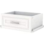 9 in. H x 24 in. W White Wood Drawer