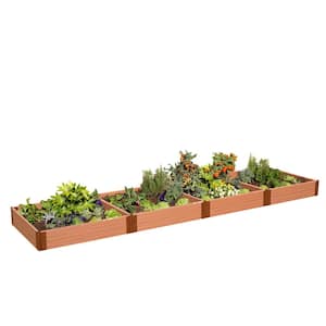 Two Inch Series 4 ft. x 16 ft. x 11 in. Classic Sienna Composite Raised Garden Bed Kit