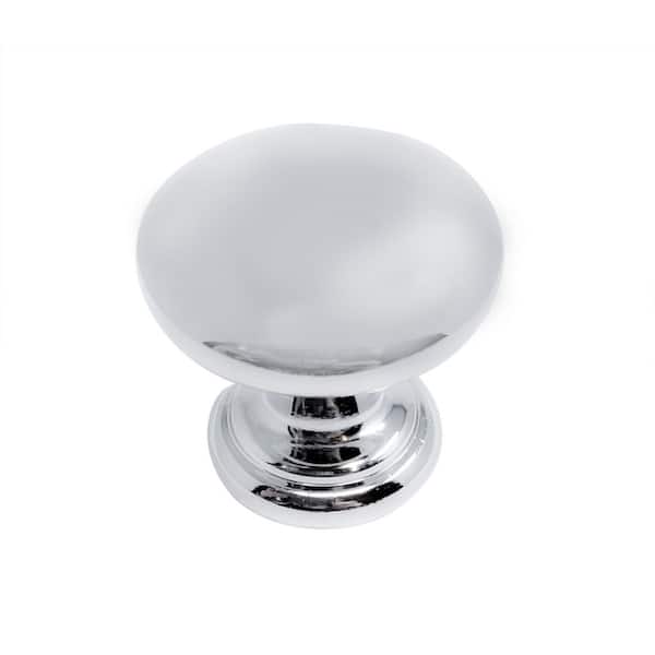 Summerland 1 in. Satin Nickel Mushroom Cabinet Knob