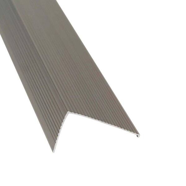 M-D Building Products TH026 2.75 in. x 1.5 in. x 72 in. Satin Nickel Sill Nosing Weatherstrip