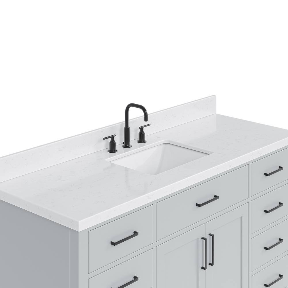 Hepburn 60" Gray Hardwood Single Basin Vanity Set